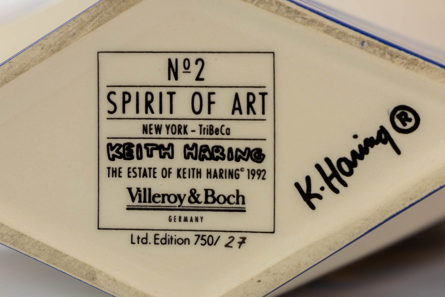 Keith HARING (1958-1990) 'Spirit of Art  - TriBeCa & SoHo' for Villeroy and Boch. (1992)