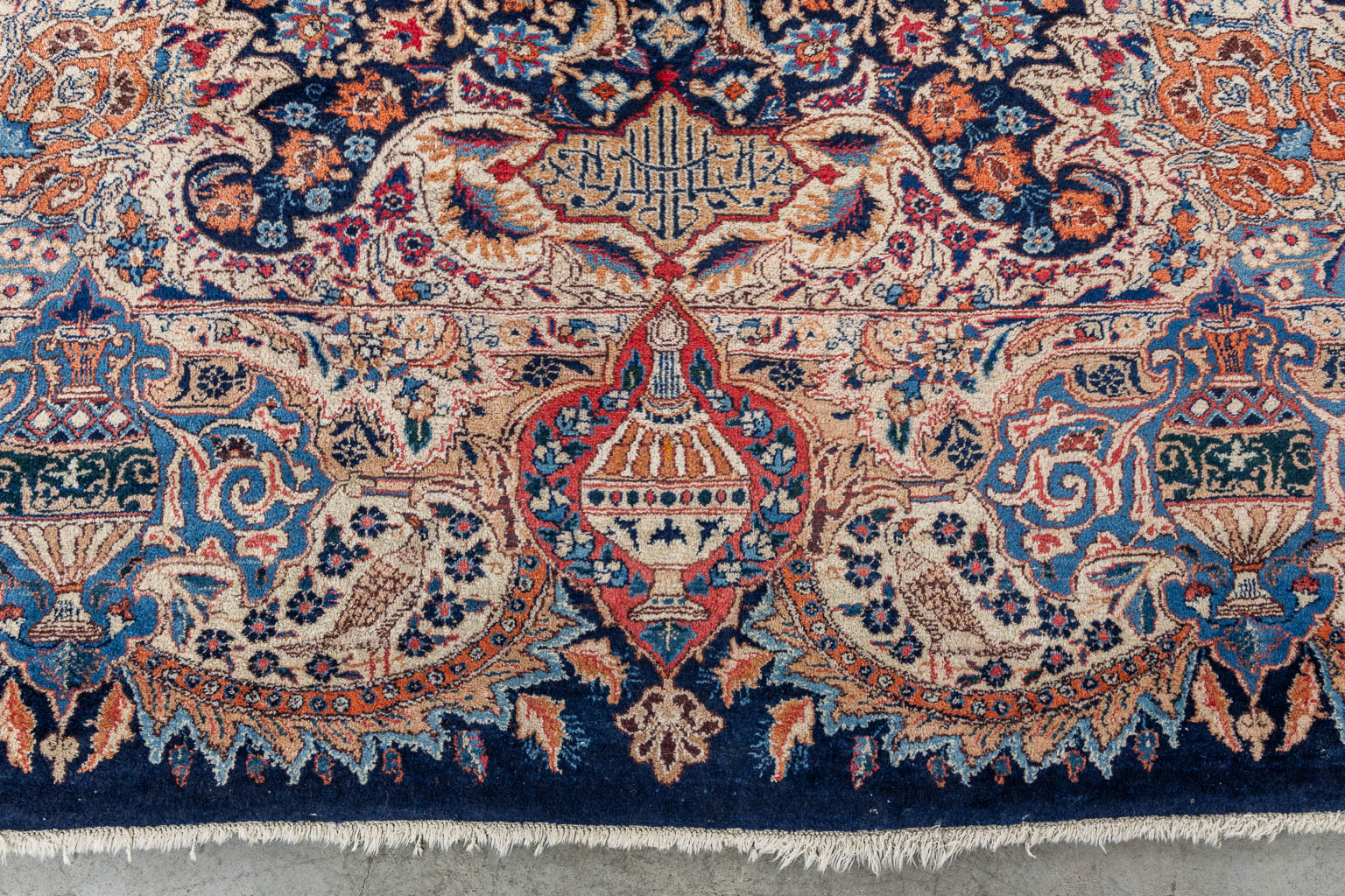 An Oriental hand-made carpet. Kashmar.