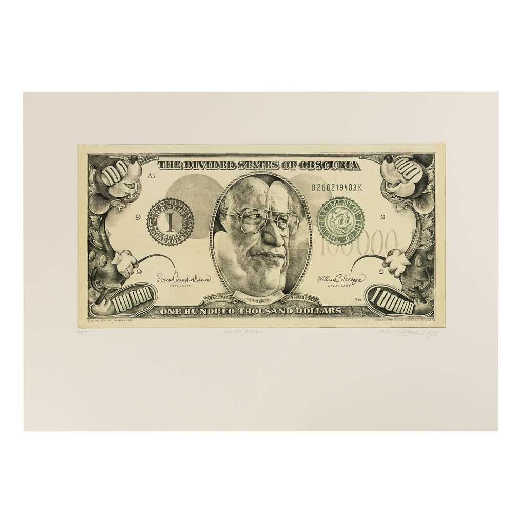 Oldrich KULHANEK (1940-2013) 'Funny Money - Hundred Thousand Dollars' 1993.