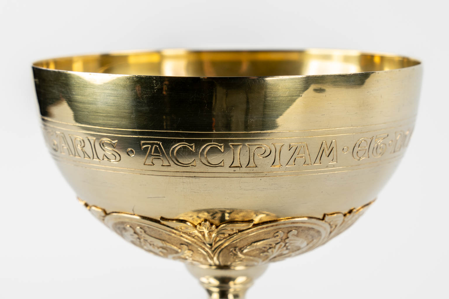 Célestin DE KEUKELAERE (1800-1883) 'Chalice' silver, The Life of Christ', 19th C. 694g. 