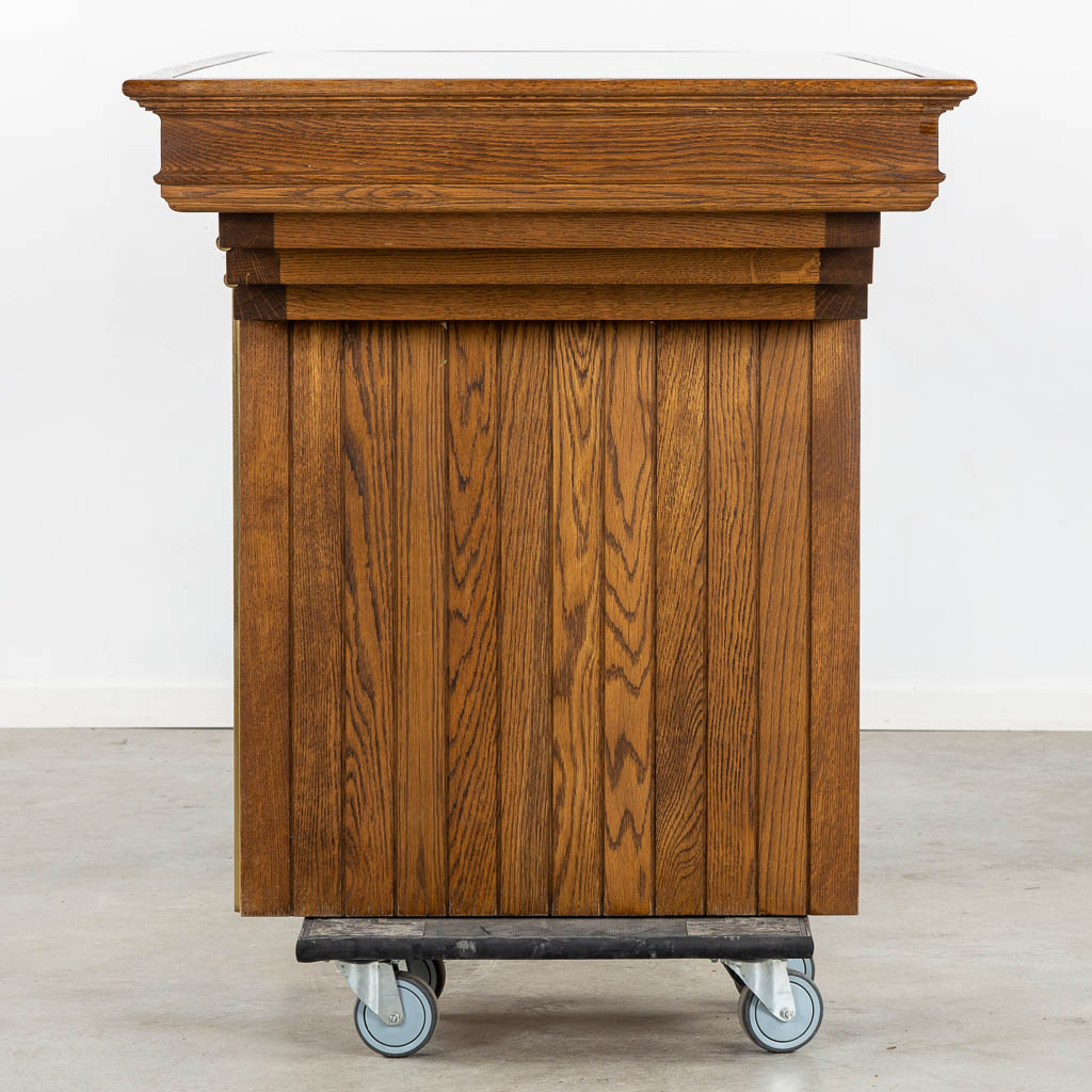 A modernist interior for a Chapel, Altar, Tabernacle, Lectern and table. Circa 1960. (L:45 x W:149 x H:230 cm)