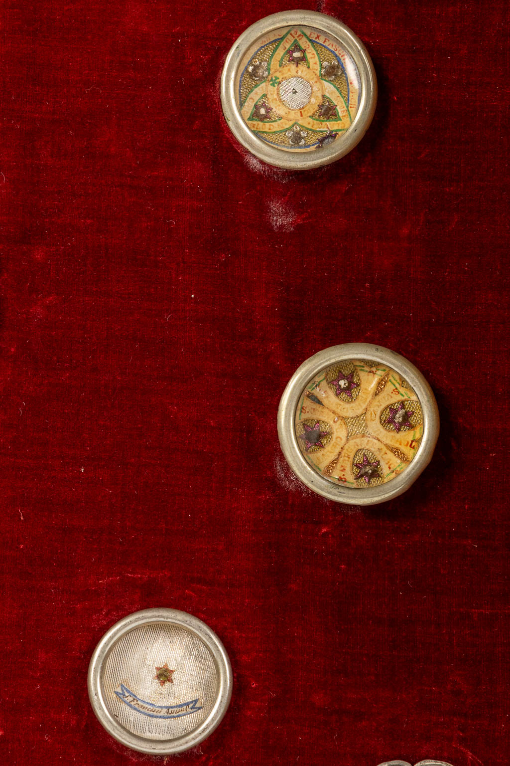 A wood-sculptured reliquary case with 22 sealed theca, including the True Cross of Jesus Christ. 19th C. (L:18 x W:48 x H:108 cm