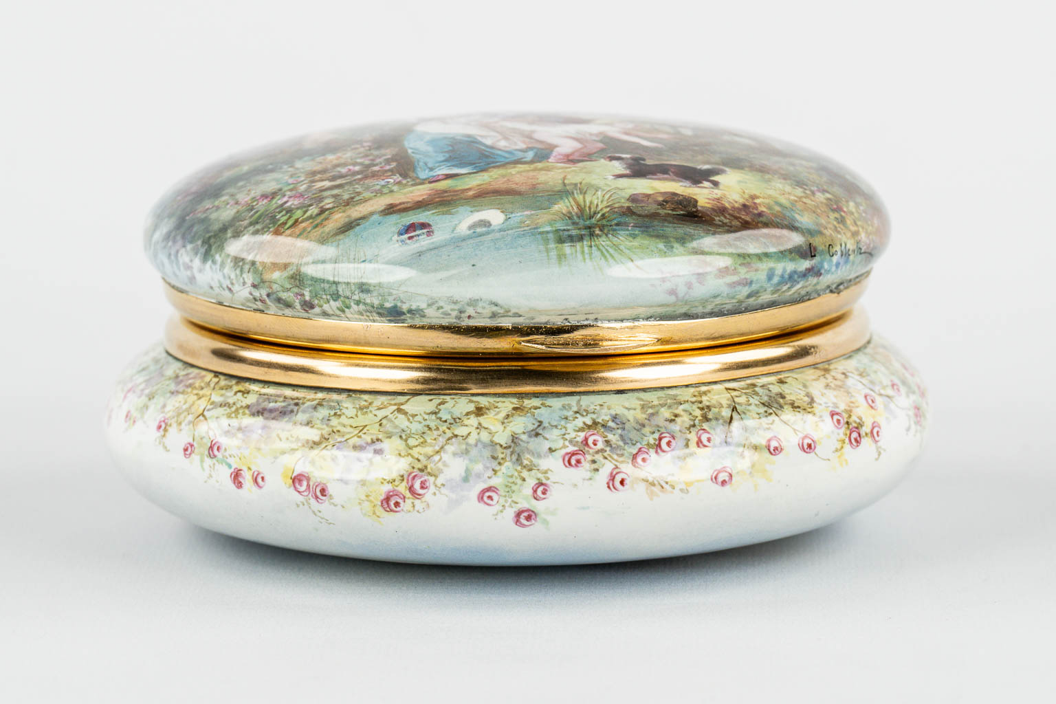 Lévy COBLENTZ (1828-?) 'Jewelry box', enamel, 19th C.