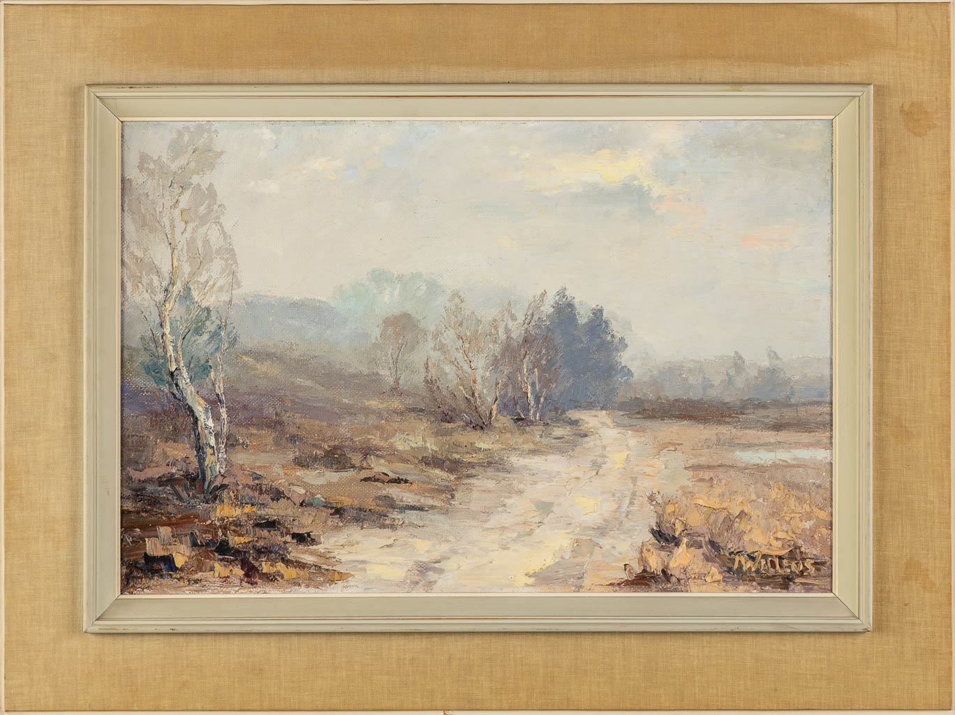 Irene WELLENS (1923)  'Heidelandschap'. (W:60 x H:40 cm)