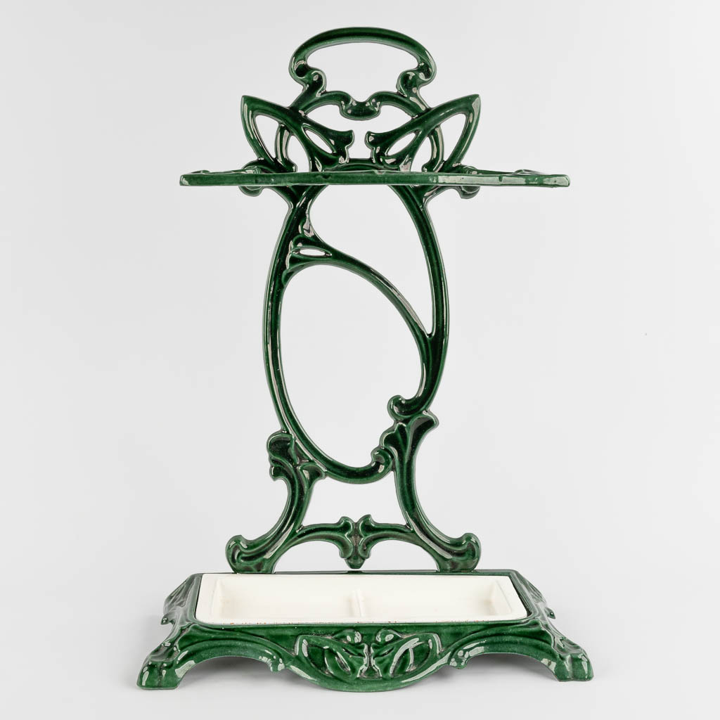 An Umbrella Stand Enamelled Cast Iron Art Nouveau Circa D