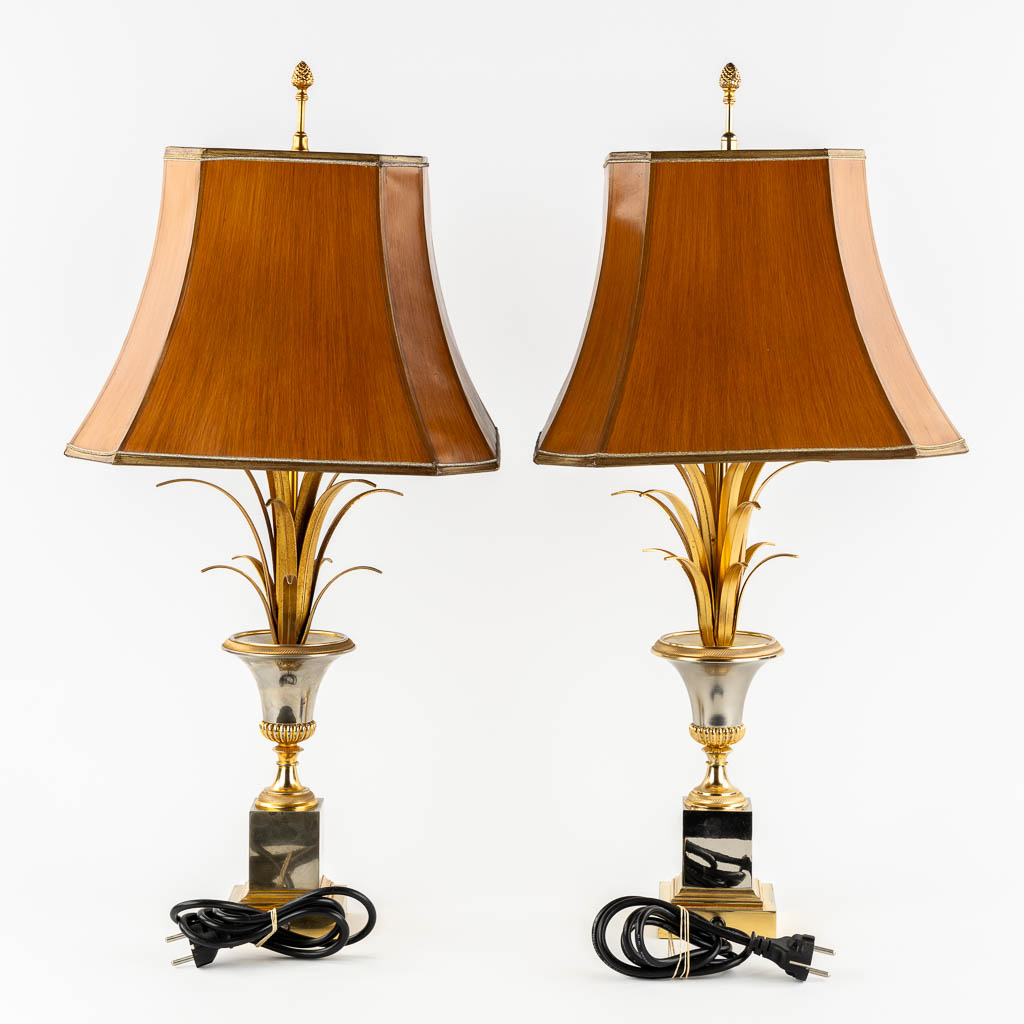 Boulanger S.A., a pair of table lamps, Hollywood Regency style.