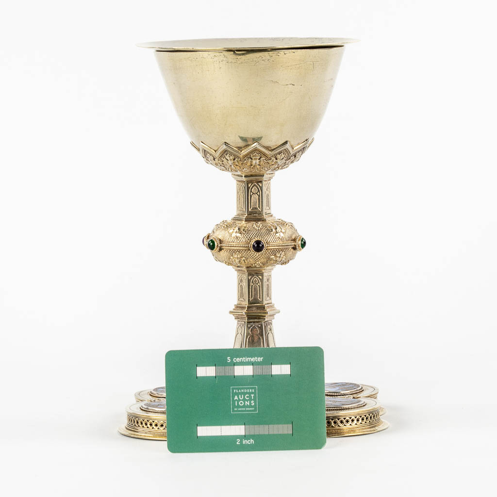 Bourdon, Ghent (Attr.) 'Vermei Chalice', Gothic Revival style. Silver. 793g. 