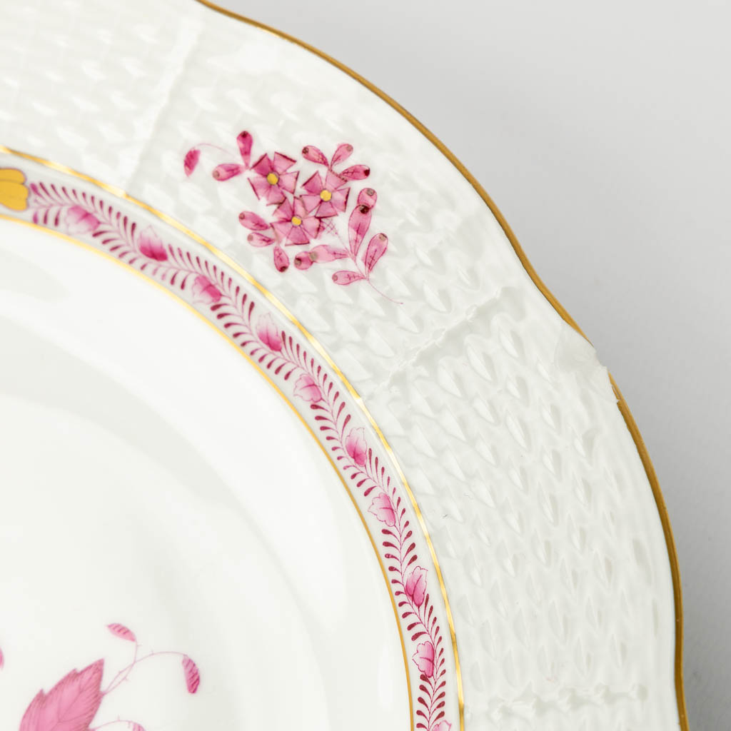 Herend Porcelain, 'Apponyi' an 83-piece hand-painted porcelain dinner service.