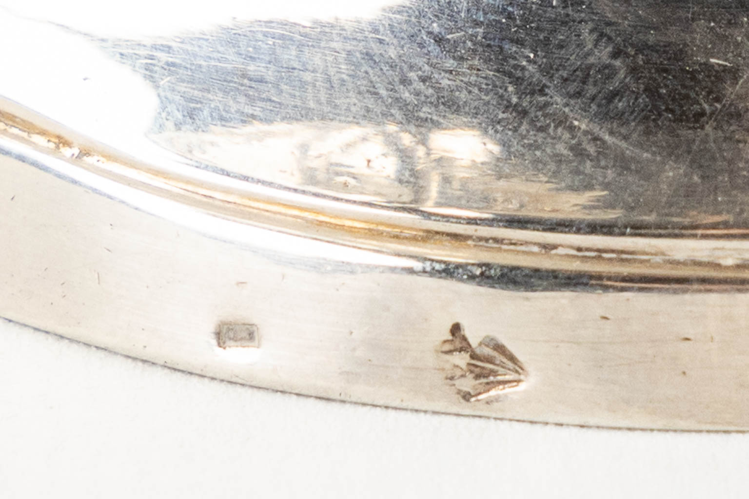 A pair of saucers, silver, Louis XVI. 