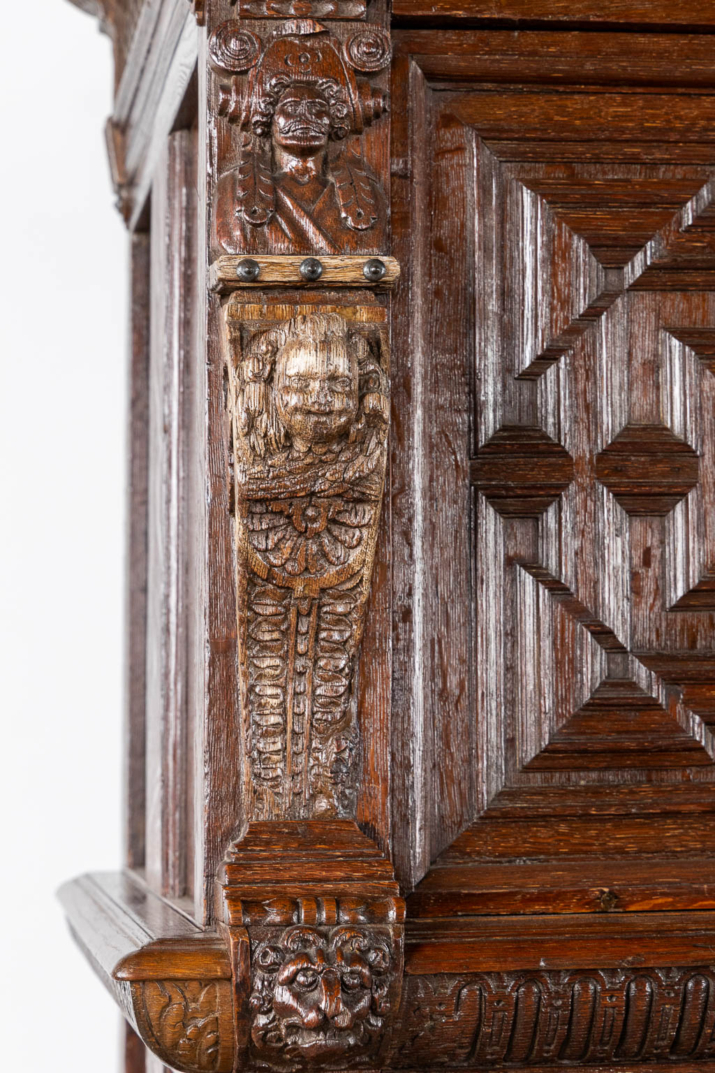 An antique 5-door cabinet 