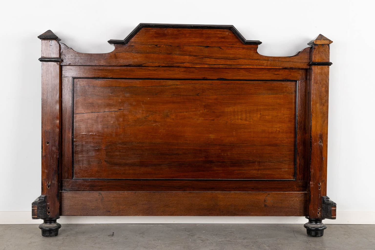 Italian school, a bed frame, marquetry inlay. 19th C. (L:218 x W:151 x H:150 cm)