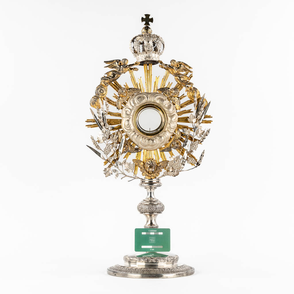 Jozef WETS (1808-1887) 'sunburst monstrance', silver, baroque style. 19th C. 2,310 kg. 