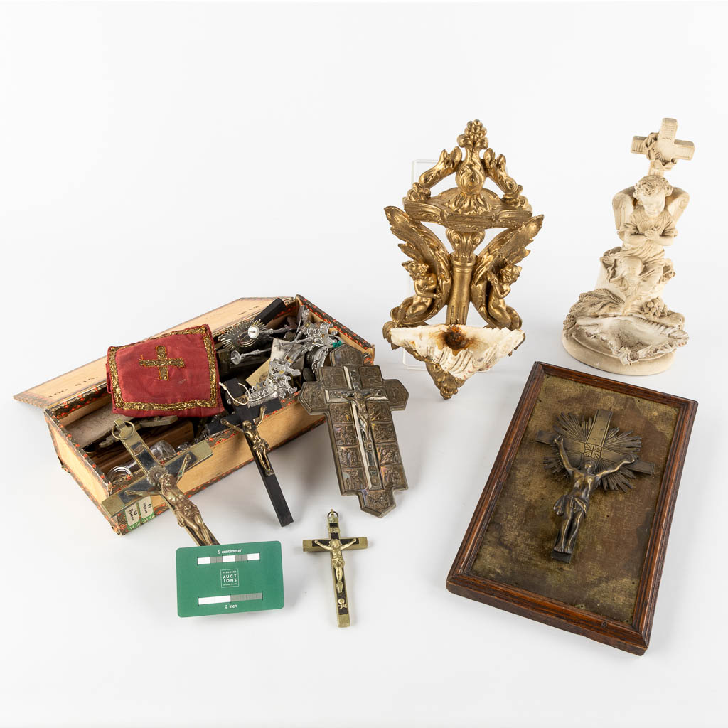 A large collection of Deovionalia, holy water fonts, monstrances and reliquaries. 