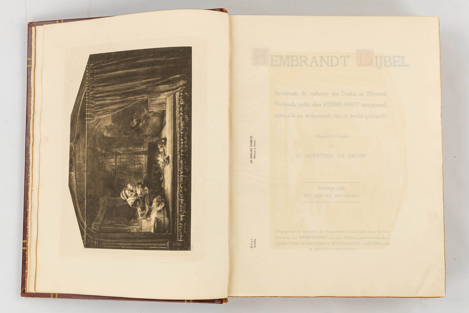 C. Hofstede de Groot - Rembrandt Bijbel. Bevattende de verhalen des Ouden en Nieuwen Verbonds - 1910. (W:40,5 x H:51 cm)