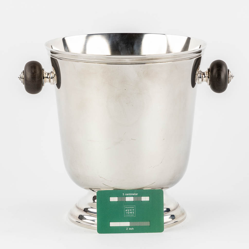 Christofle, France, a silver-plated champagne cooler. 