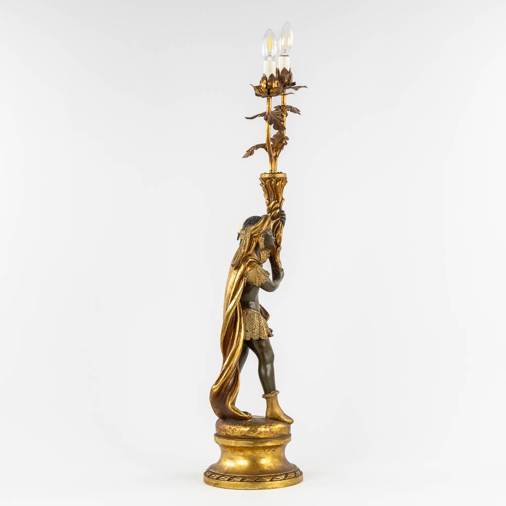 A decorative table lamp 'Blackamoor', circa 1970.