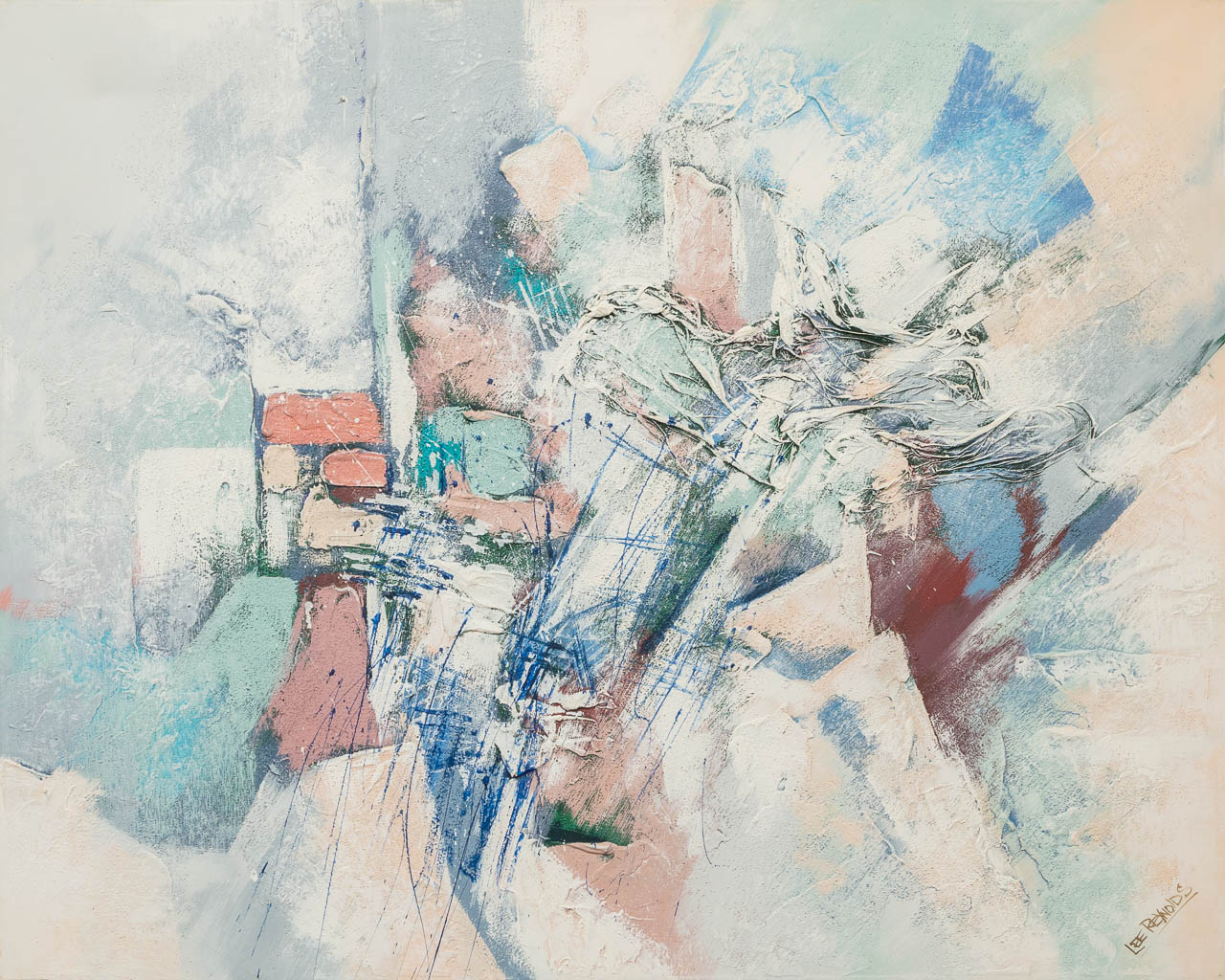 Lee REYNOLDS BURR (1936) 'Abstract' Olie Op Doek. | Flanders Auctions