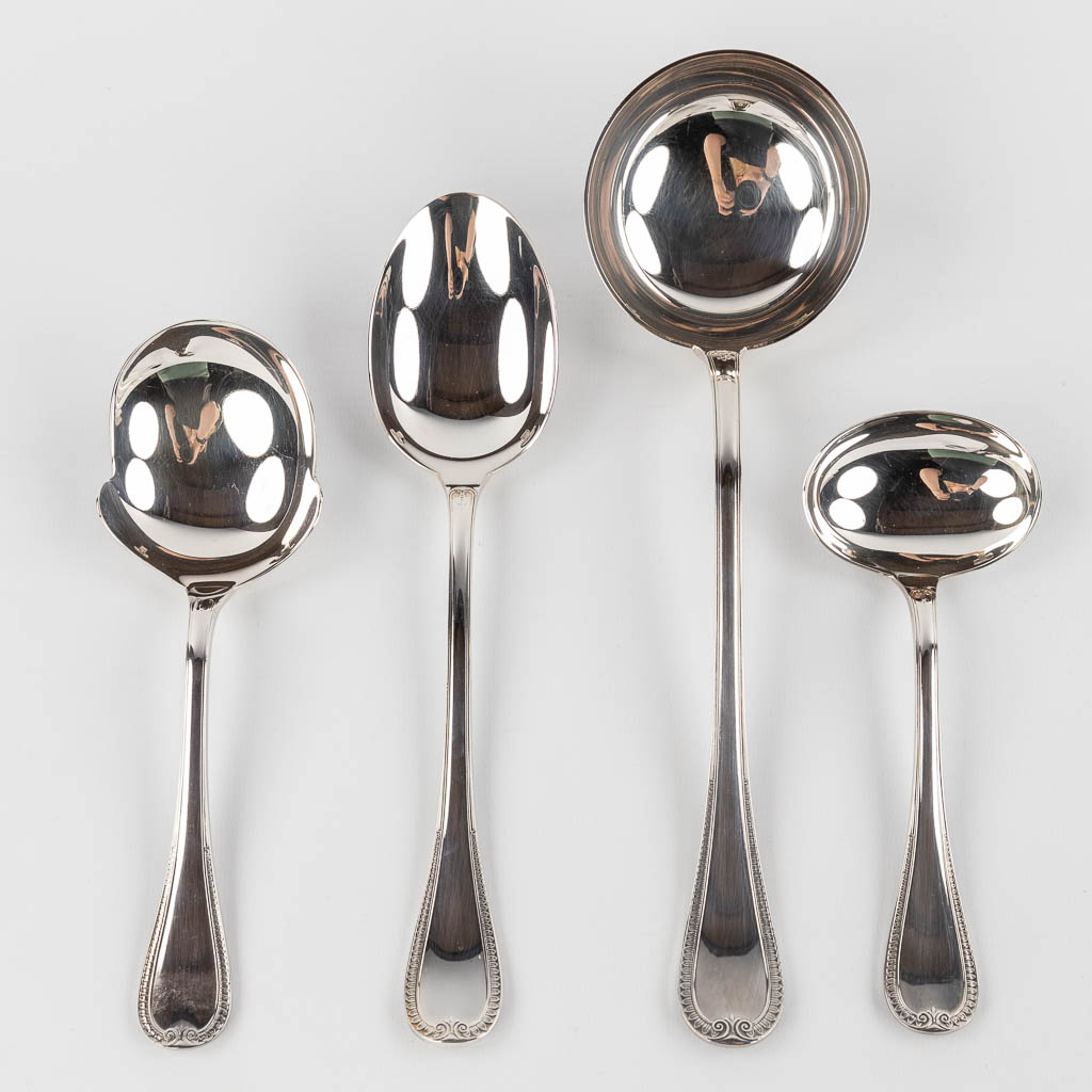 Christofle, Malmaison, 191-piece silver-plated cutlery with original cardboard boxes.