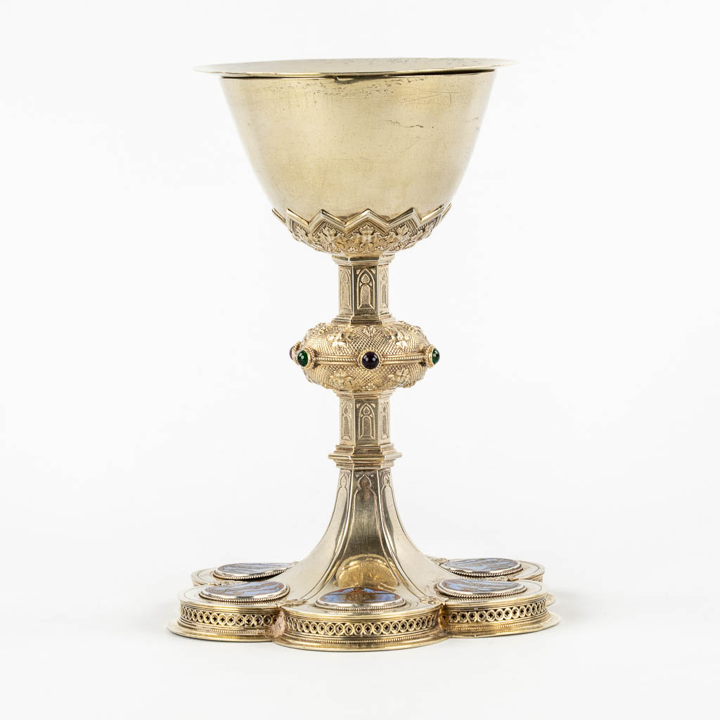 Bourdon, Ghent (Attr.) 'Vermei Chalice', Gothic Revival style. Silver. 793g. 