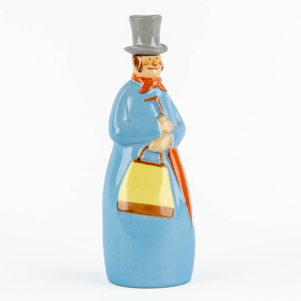 Robj Paris, een figuratieve fles. Art Deco, circa 1930. (L:8 x W:9 x H:26 cm)