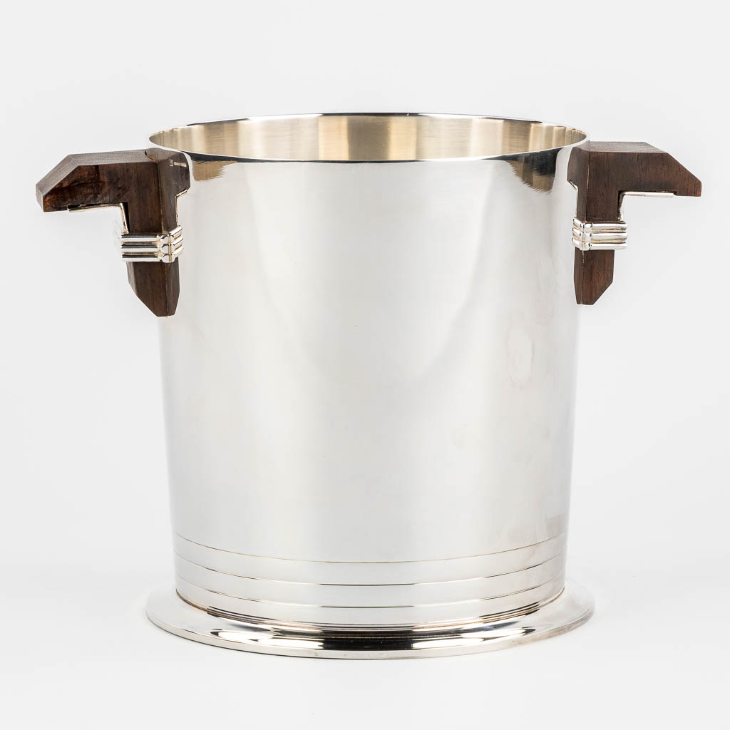 Jean Emile PUIFORCAT (1897-1945) 'Champagne Cooler' silver-plated metal.