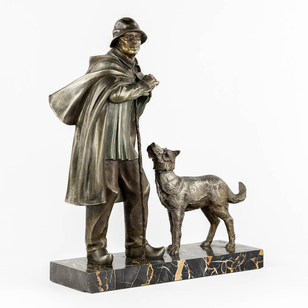 Ignacio GALLO (XIX-XX) 'Herder and his dog'