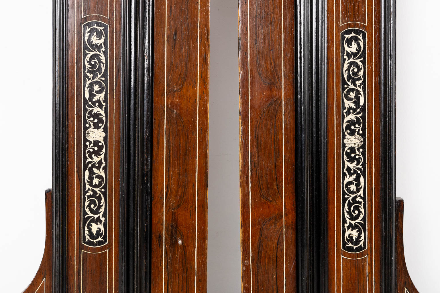 Italian school, a bed frame, marquetry inlay. 19th C. (L:218 x W:151 x H:150 cm)