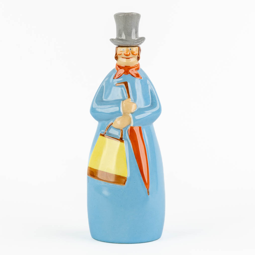 Robj Paris, een figuratieve fles. Art Deco, circa 1930. (L:8 x W:9 x H:26 cm)