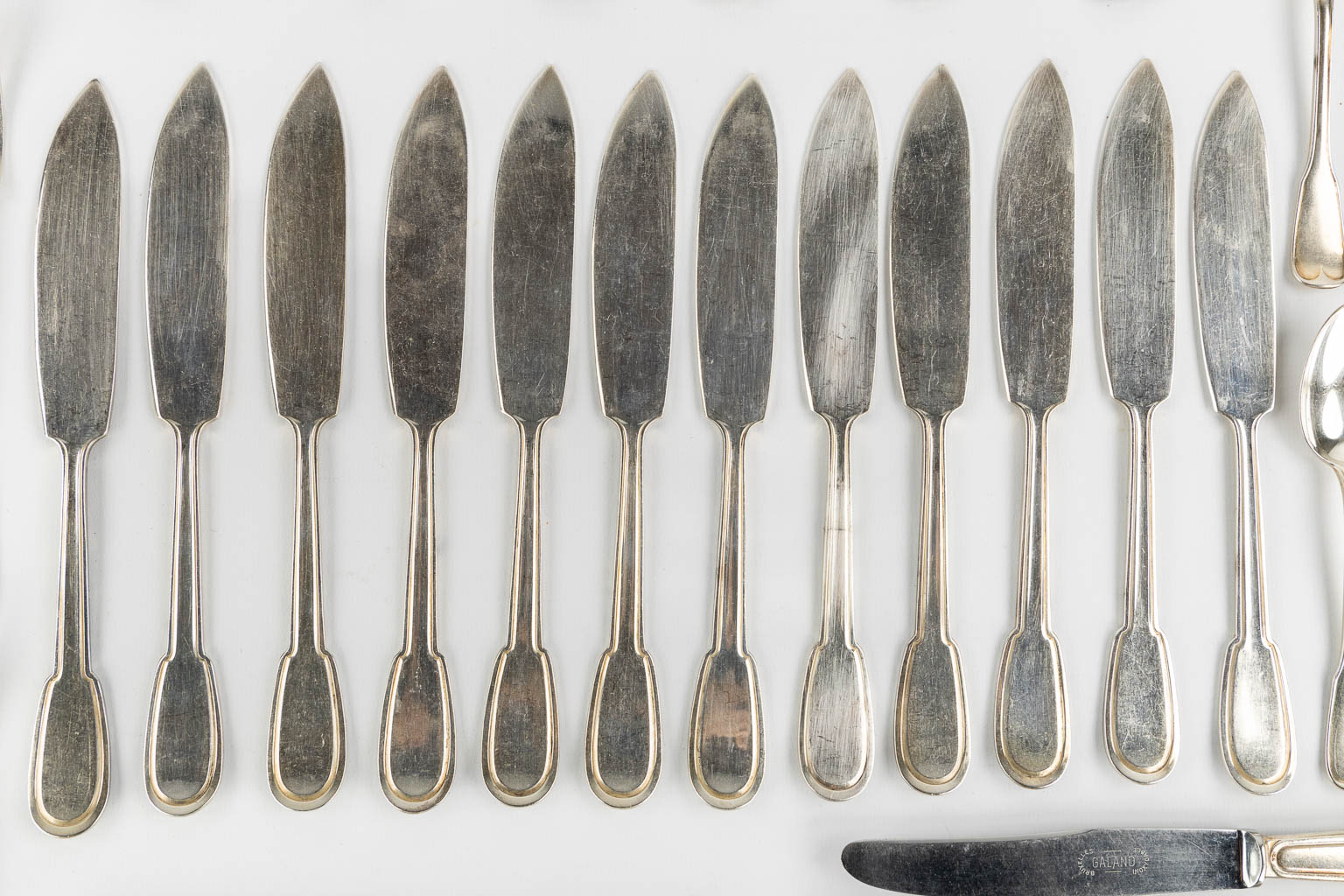 Bruno Wiskemann, a 125-piece silver-plated cutlery. (L:30 cm)