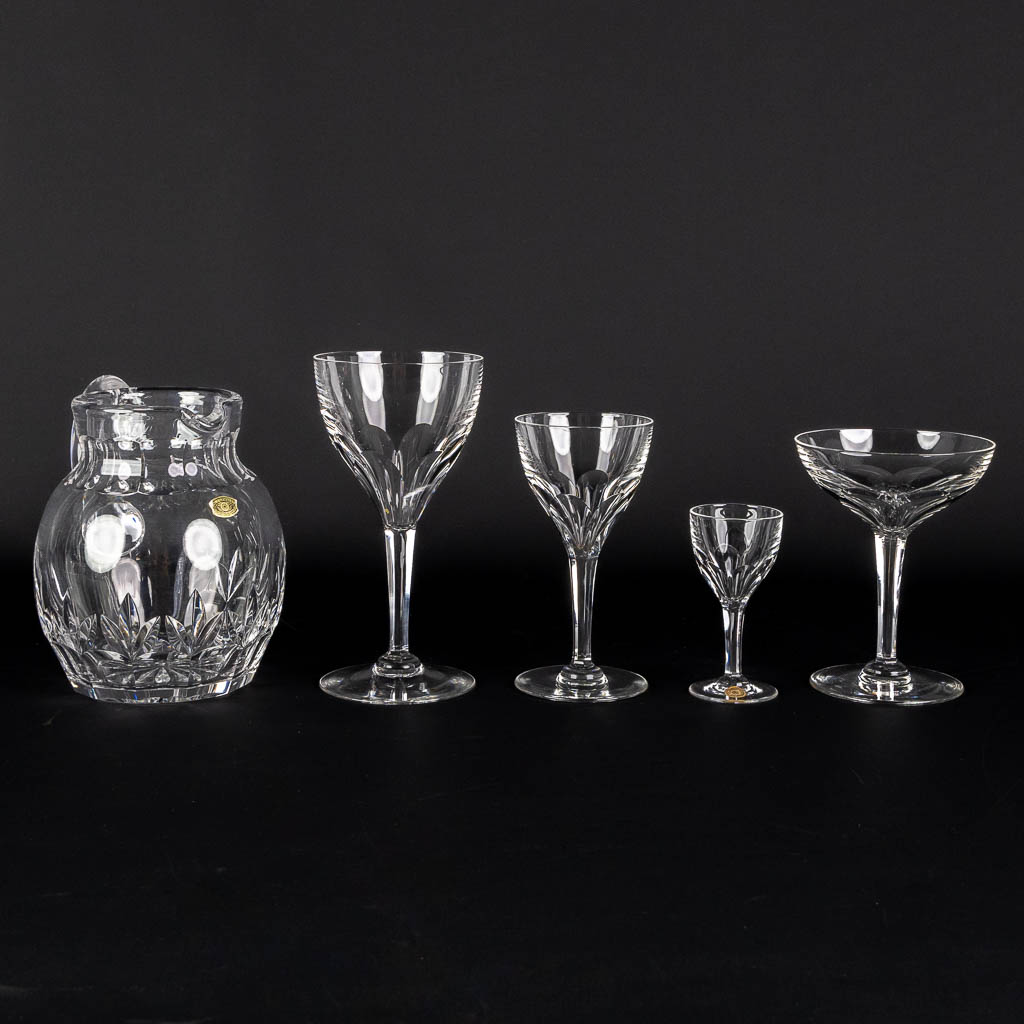 Val Saint Lambert, 'Gevaert' 49-delig kristal glasservies. (H:17,8 cm)