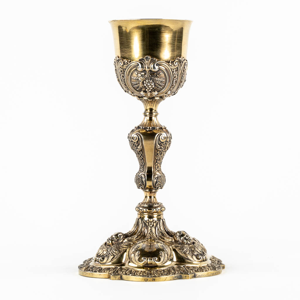 Jan Jacobus VERMANDELE (1788-1859) 'Baroque Revival chalice' Vermeil. Ghent, Belgium. 738g. 