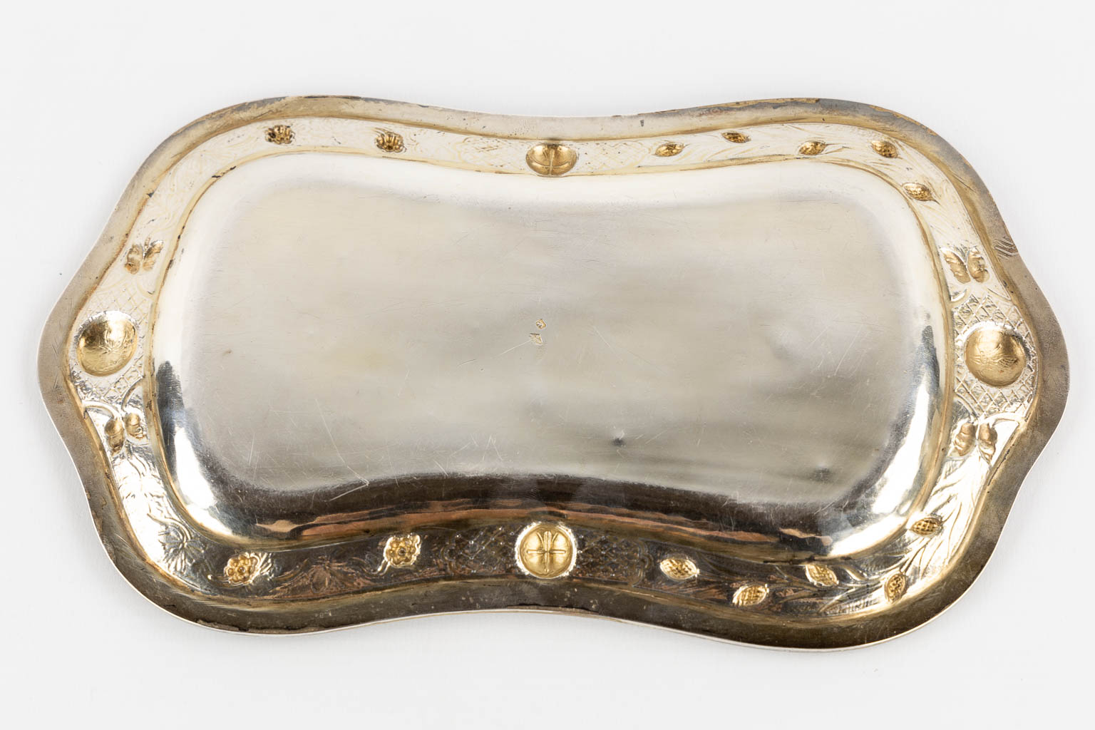 Joseph Dejean, Parijs, een stel misampullen, zilver. 1846-1865. 650g. (L:15 x W:26 x H:15 cm)