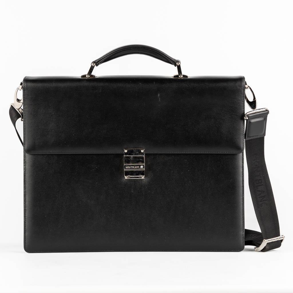 Montblanc, Meisterstück Briefcase, black leather. 