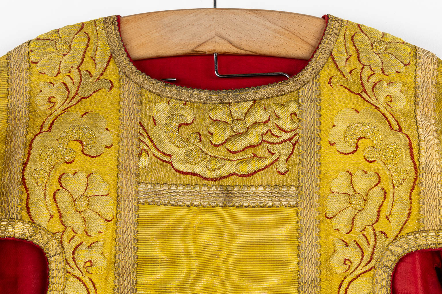 A Cope, a pair of Dalmatics and Two Roman Chasubles, Embroideries.