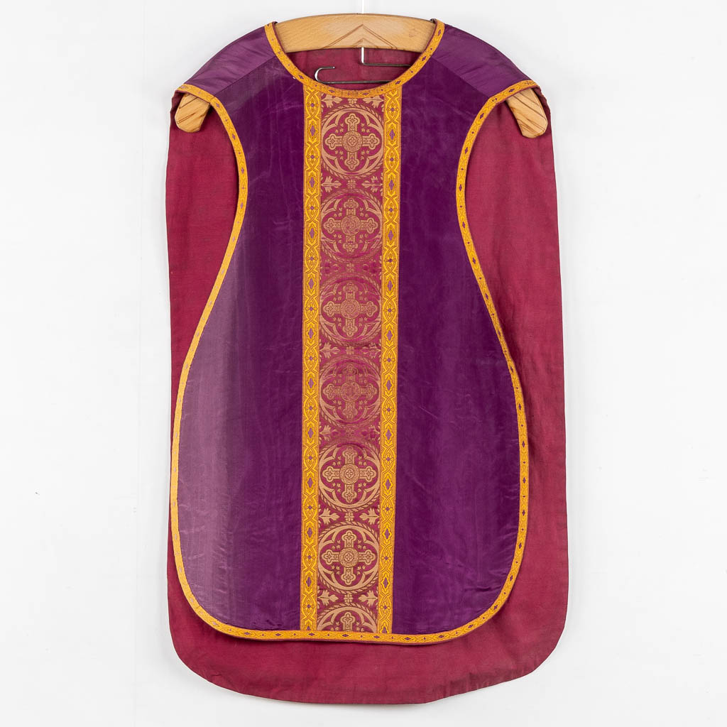 Four Roman Chasubles and matching Stola, embroideries. 