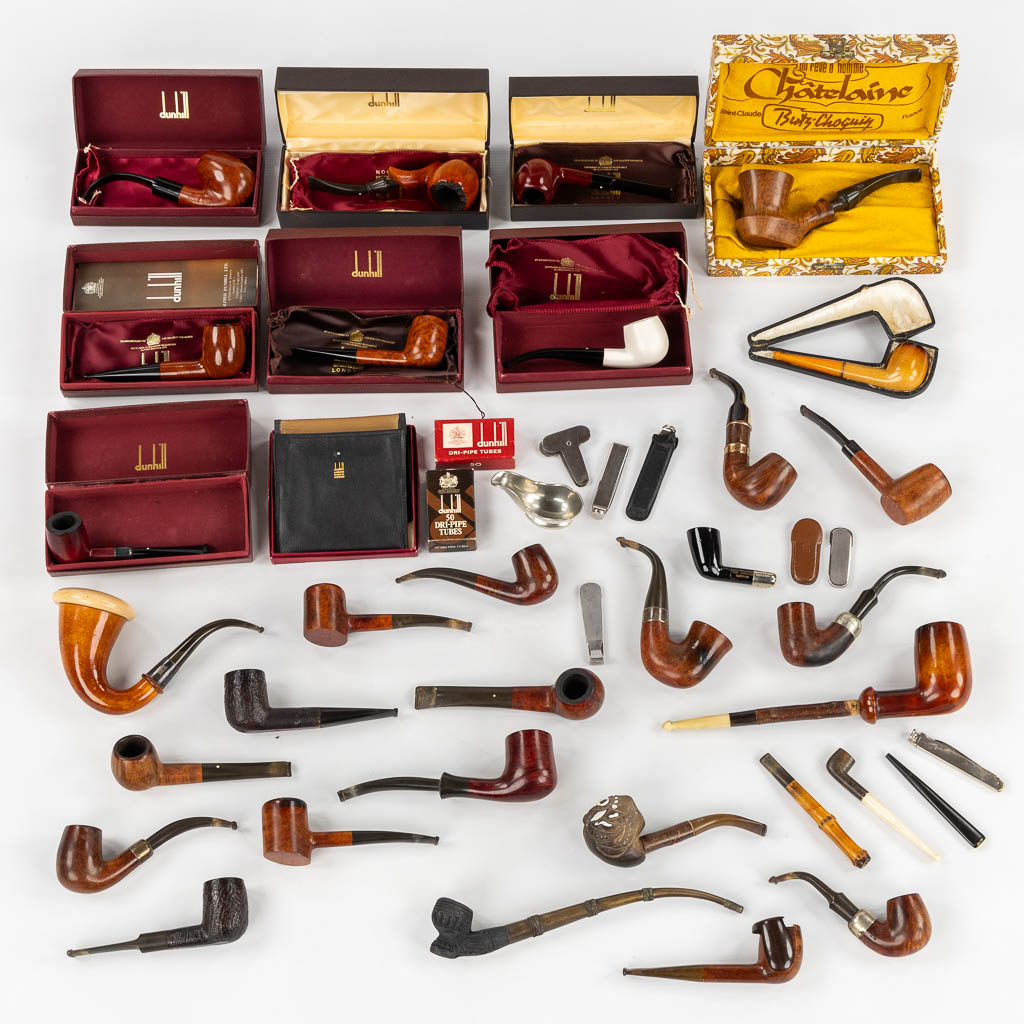 Dunhill, Chatelaine, a large collection of vintage pipes. 