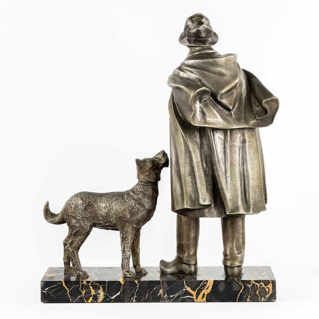 Ignacio GALLO (XIX-XX) 'Herder and his dog'