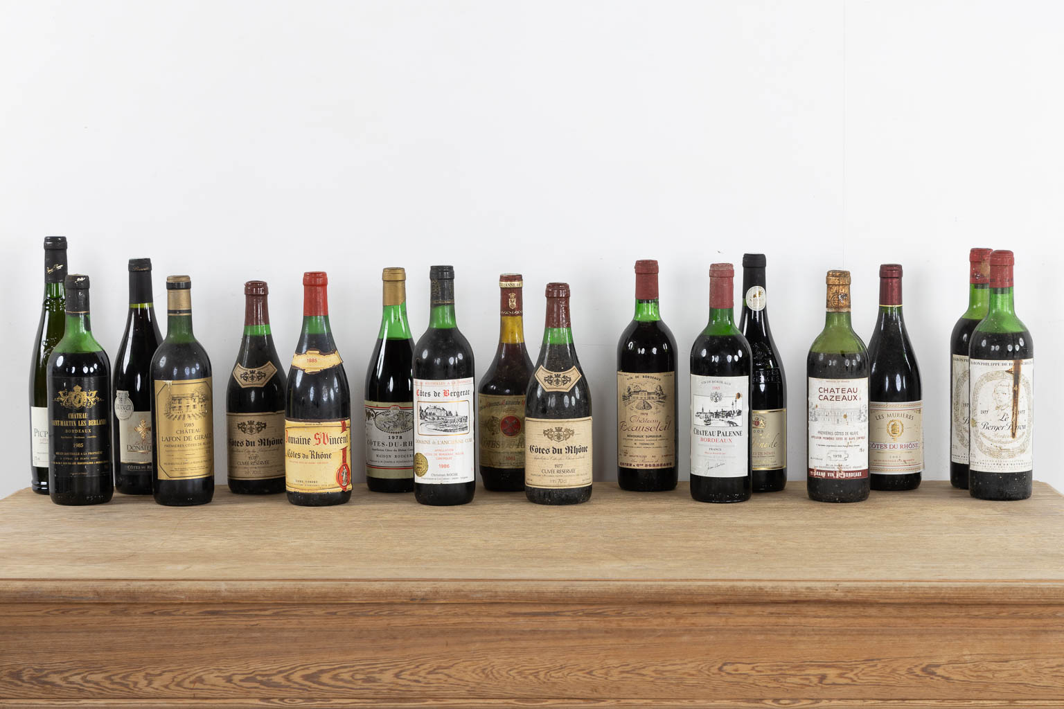 A large collection of wine, 57 bottles. 