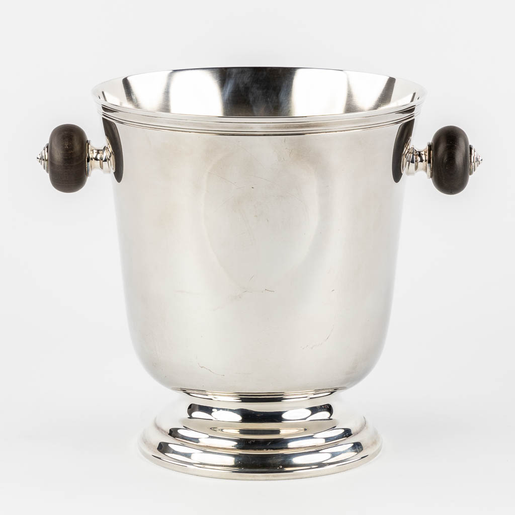 Christofle, France, a silver-plated champagne cooler. 