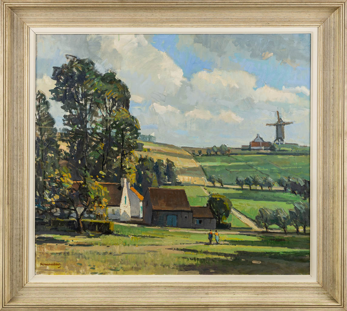 Herman VERBAERE (1906-1993) 'Landschap met windmolen'