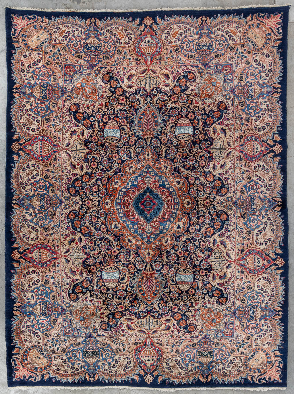 An Oriental hand-made carpet. Kashmar.