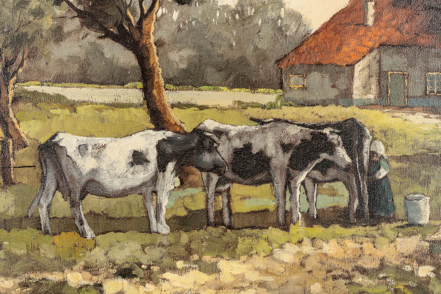 Willem HEYTMAN (1950) 'Milking the cows' 