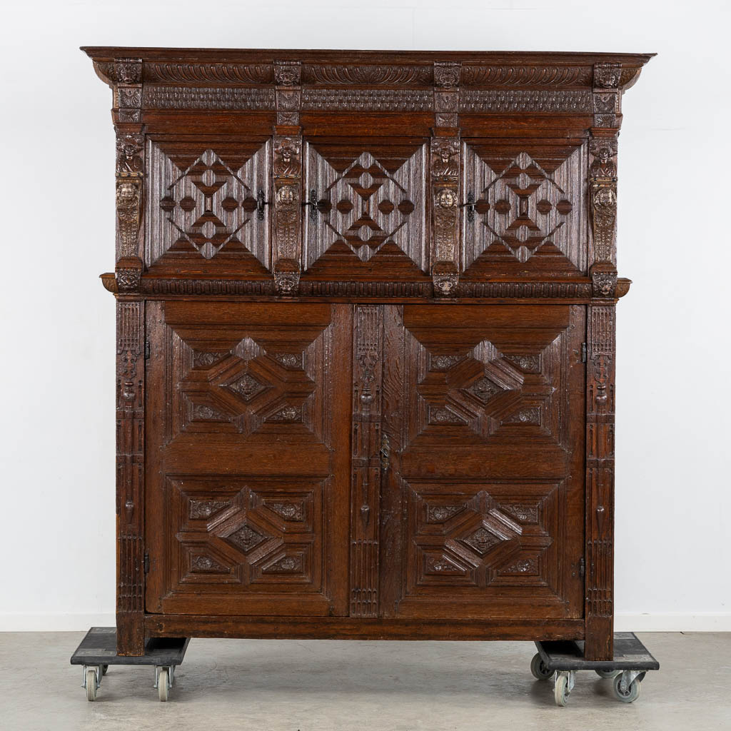 An antique 5-door cabinet 