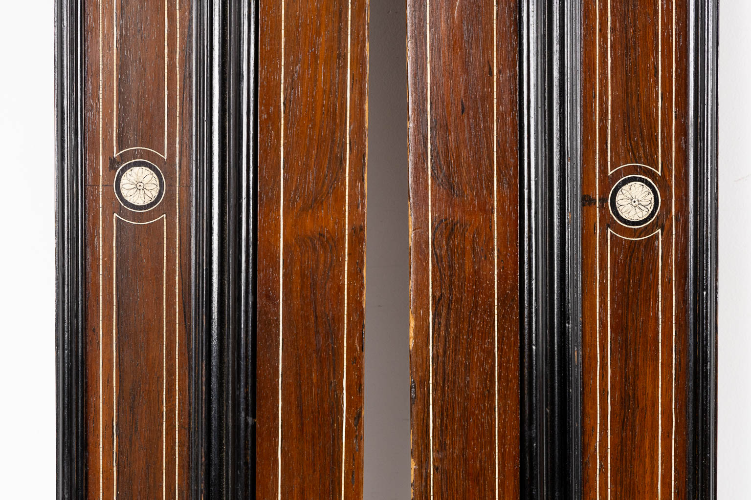 Italian school, a bed frame, marquetry inlay. 19th C. (L:218 x W:151 x H:150 cm)