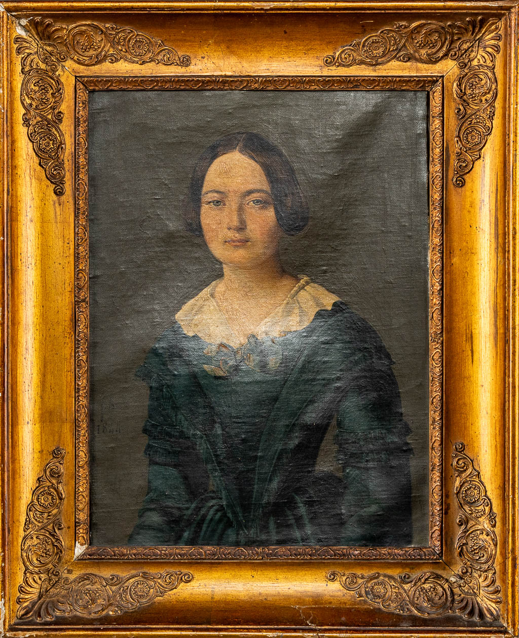 Portrait of a lady, oil on canvas. 19th C. (1844).