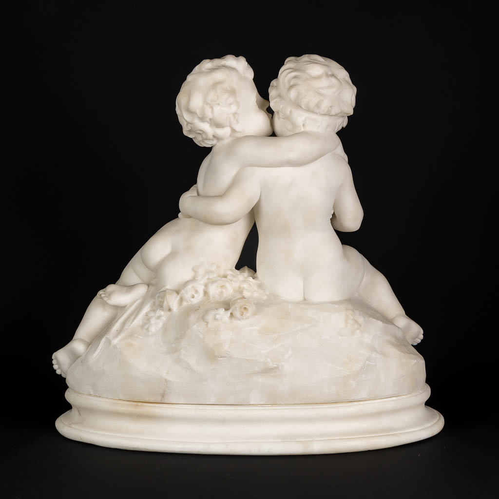 Giuseppe D'ASTE (1881-1945) 'Two Putti'. (L:23 x W:45 x H:43 cm)