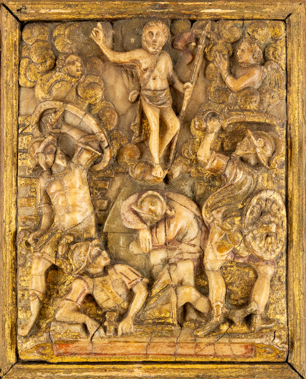 A 'Malines' sculptured Alabaster 'The Ressurection of Christ', 16th C.