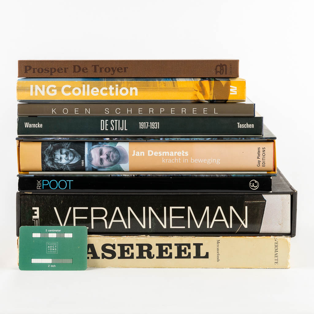 Een collectie van 8 boeken, Masereel, Veraneman, Jan Desmarets, Rik Poot Koen Scherpereel.