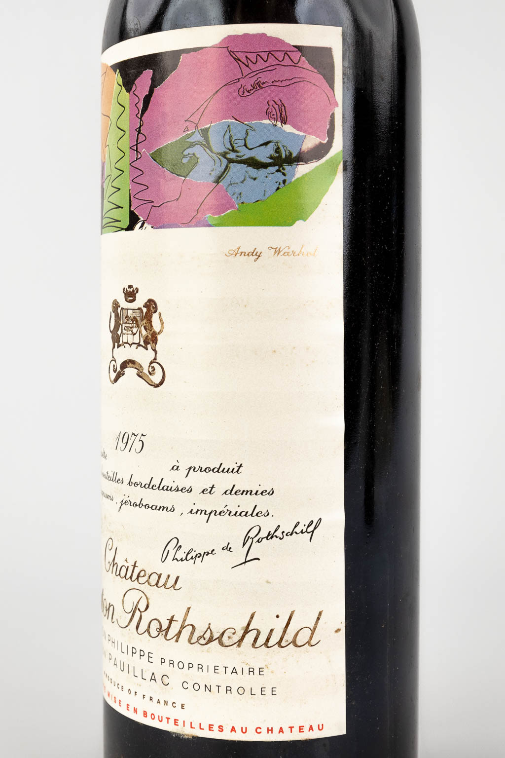 Château Mouton Rothschild, Andy Warhol, 1975, 2 flessen.