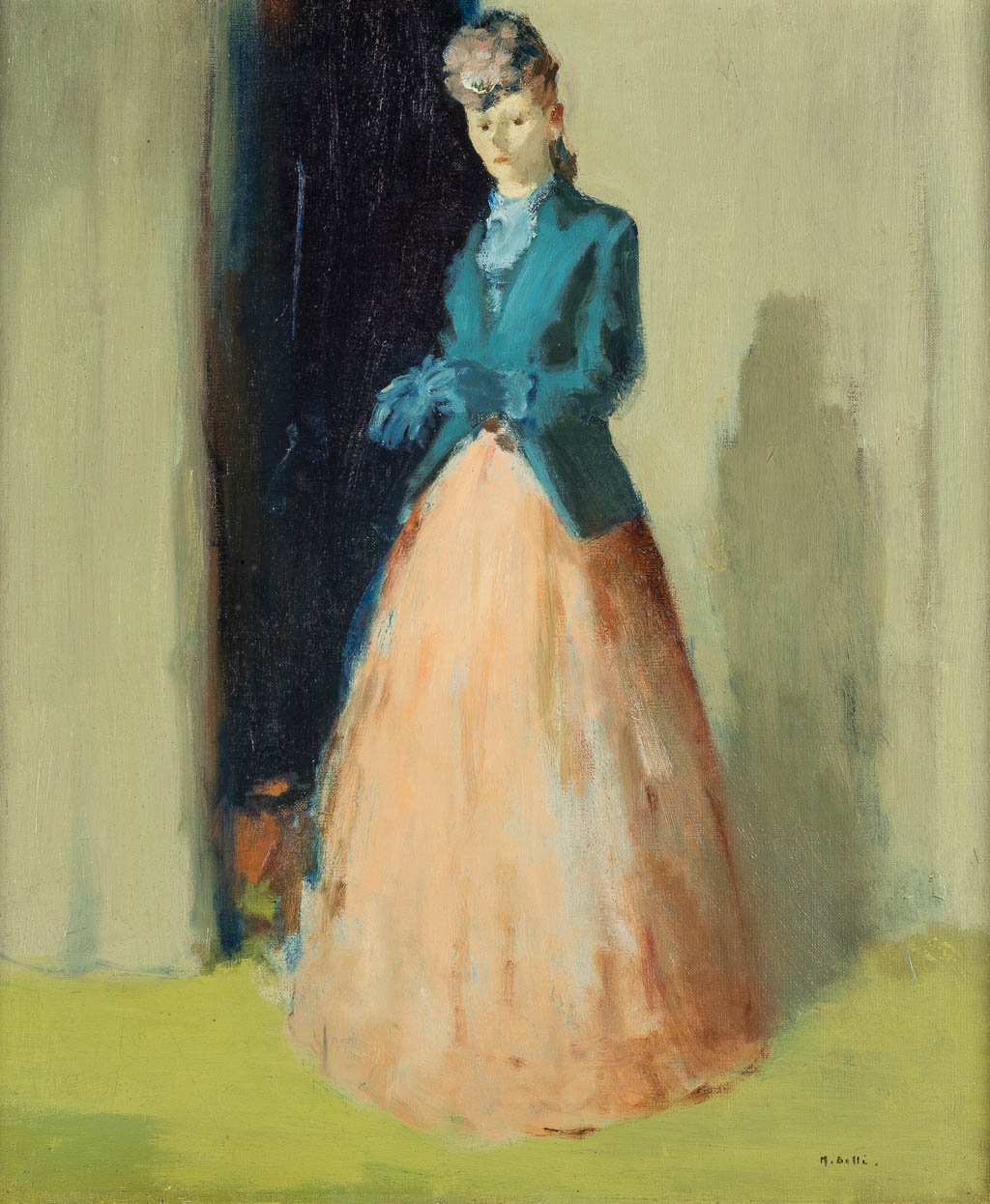 Martin BOLLE (1912-1968) 'Portret van een Ballerina', 'Portrait van een Dame'